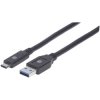 Manhattan 354981 USB cable USB 3.2 Gen 1 USB-A to USB-C Black 3.00 m