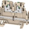 Multi level terminal block, snap-in, 0.34-2.5 mm², 4 pole, 22 A, 8 kV, dark beige, 2902470000