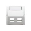SIMON BASIC Pokrywa gniazd teleinformatycznych na Keystone skośna biały BMGKS2P/11 KONTAKT SIMON