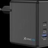 220355 USB charger, 140 W, 1x USB-A, 2x USB-C, GaN, black