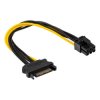 Adapter z kablem Akyga AK-CA-30 SATA (m) / PCI-E 6 pin (f) 15cm
