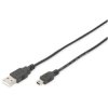 Digitus DB-300130-010-S USB cable USB 2.0 USB-A/USB-Mini-B 1m Black Round