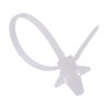 2.5mm x 100mm Natural Wing Push Mount Cable Tie - Pack of 100