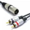 Kabel XLR Męski 2x Wtyk RCA Vitalco MKr04 5m