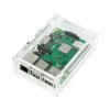 Obudowa Raspberry Pi Model 3B+/3B/2B przezroczysta z klapką