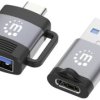 Manhattan USB 2.0 adapter [2x złącze żeńskie USB-A 3.2 Gen 1 (USB 3.0), złącze żeńskie USB-C 3.2 Gen 1 (USB 3.0) - 2x zł
