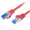 PATCHCORD KAT.6A S/FTP LSZH CCA 0.25M CZERWONY FLUKE PASSED LANBERG