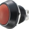 Przycisk wandaloodporny chwilowy TRU COMPONENTS GQ12B-A, RD, 1 x wył/(wł), IP65, 1 szt.