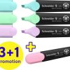 Schneider Schreibgeräte Marker do tekstu Textmarker Job pastel 4er Etui sortiert, 3+1 Aktion 115074 4 szt.