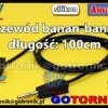 Przewód pomiarowy banan - banan 15A długość: 100cm SILIKONOWY czarny