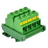 DIN Rail Mount 90Amp 600V 4 Position Screw Terminal Block Distribution Module