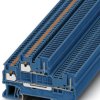 Double level terminal, push-in connection, 0.14-1.5 mm², 4 pole, 16 A, 6 kV, blue, 3212442