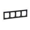 SUNO Ramka 4 poczwórna wzorzysta czerń 721574 LEGRAND