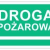 ZNAK - AC077 Droga pożarowa w lewo 20 x 10 cm FS - Folia samoprzylepna foto.