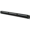 Patch Panel Rack 19 Kat.6 24P Utp Z Półką 1U Czarny Alantec