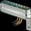 3009W4PAU99G20X D-SUB coax plug, mixed assembly, PCB-mounting, angled