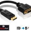 PI170 DisplayPort/DVI-D socket (24+1), 0.10m