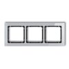 DECO Ramka potrójna - efekt szkła (ramka: szara spód: czarny) szary 15-12-DRS-3