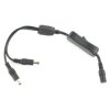 Rozgałęziacz DC 5,5/2,1mm z włącznikiem - 2 wtyki