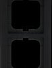 1724-281 Cover frame 4-gang, black - Busch-axcent®