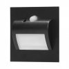 DRACO LED NEW 1,5W, oprawa schodowa podtynkowa, 12VDC, 30lm, 3000K, czarny, czujnik ruchu i zmierzchu AD-OS-6164LR3/B