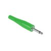 Wtyk jack 6,3mm mono oprawa gumowa zielony