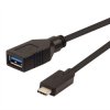 Kabel USB Złącze A USB C Złącze B USB A dł. 150mm Przewód USB USB 3.0 kolor: Czarny