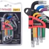 Klucze Imbusowe Zestaw 9Szt. Torx Krótkie T10-T50 Imbus Pokryty Gumą - Schmith