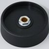 Rotary knob, 6 mm, plastic, black, Ø 50 mm, H 16 mm, A3150069
