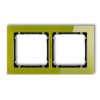 DECO Ramka 2 podwójna uniwersalna - efekt szkła (ramka zielona