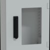 NSYPLM43TVG Polyester enclosure, H 430 x W 330 x D 200 mm, trsp. door, 3-pt