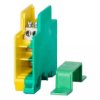 Blok rozdzielczy jednobiegunowy 60A - korpus żółto/zielony