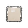 Łącznik 1-biegunowy z podświetleniem, beżowy, Sedna Design i Elements SDD112101L