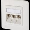 1309131002-E E-DAT modul 3 port UP Cat.6A pure white RAL9010