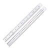 Dwustronny Przymiar Biurowy - Metalowa Linijka - 30cm - 12cali - 0,35mm