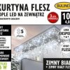 Kurtyna świetlna zewnętrzna flesz 100l kurtyna sople z dod.gniazdem 4,9m dekoracji+1,5 m przew. zasilaj. biały/biały flash