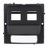 Simon Basic Pokrywa gniazd teleinformatycznych na Keystone skośna. Montaż gniazda na wkręty do puszki czarny BMGKS2P/49