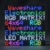 Waveshare RGB Full-Color LED Matrix Panel, 3mm Pitch, 64×64 Pixels, Adjustable Brightness
