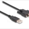 87215 USB 2.0 cable, A male to B male, screwable, 3 m