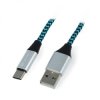Przewód Tracer USB A - USB C 2.0 czarno-niebieski oplot - 1m