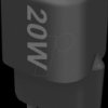 261237 USB charger, 20 W, 1x USB-C (PD), GaN, black