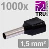 TRU COMPONENTS TC-13377236 Podwójna końcówka T24C024, z częściową izolacją , 1.5 mm², 1000 szt.