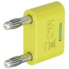 Stäubli 644012-20 KS-4N-19 Connector 4mm green/yellow insulated brass plug