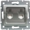 LOGI Gniazdo komputerowe (2xRJ45Cat 6 Jack) niezależne Srebrny 25229