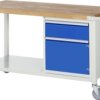 Stół Warsztatowy, Mobilny RAU 05 8152A6-157B4S.11, (S x W x G) 1500 x 880 x 700 mm