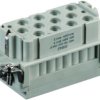 Socket contact insert, H-B 16, 14 pole, unequipped, crimp connection, T2120142201-000