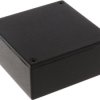 Aluminum die cast enclosure, (L x W x H) 92 x 92 x 42 mm, black (RAL 9005), IP54, 1590YBK