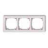DECO Ramka potrójna DECO Pastel Matt pudrowy róż 40DR-3