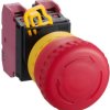 Emergency stop, turn/pull release, mounting Ø  22 mm, unlit, 120 V, 1 Form B (N/C), YW1L-V4E01Q4R