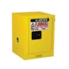 Szafa na materiały łatwopalne wysokość 559mm szerokość 432mm 1 -drzwiowa Stal Żółty, zamykana